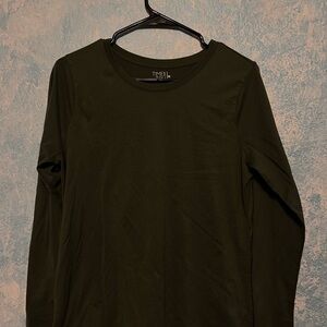 Olive Green Long Sleeve Top